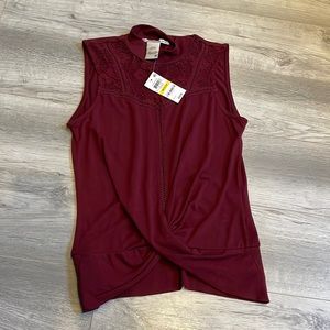 American Rag maroon sleeveless high neck with tags